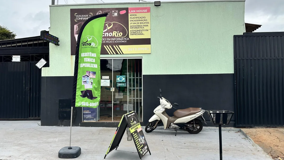 Fachada da TecnoRio Soluções em Informática em Rio Verde-GO